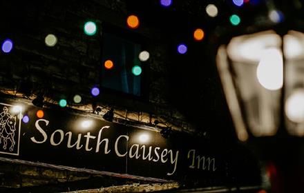 Fairylights over South causey Inn