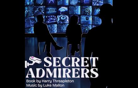 Silhouette of three people, and title reads, 'Secret Admirers'