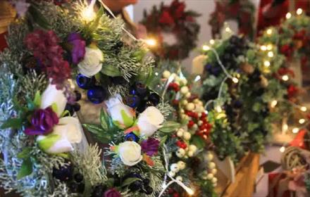 Handmade Christmas Gifts and festive garlands at Ushaw Historic House, Chapels and Gardens