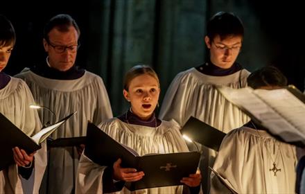 Choir performing at Christmas