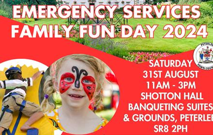 Emergency Services Family Fun Day 2024 event poster