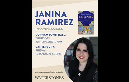 Janina Ramirez In Conversation at Durham Town Hall, Thursday 20th November, 7pm.