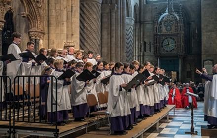 Choir performing at Durham Cathedral