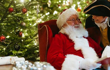 Santa and Mrs Claus at Raby Castle