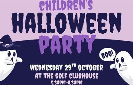 Illustration of ghosts for 'Children's Halloween Party'.