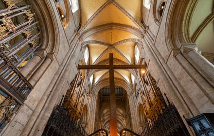 View of the cross in Durham Cathedral's Nave