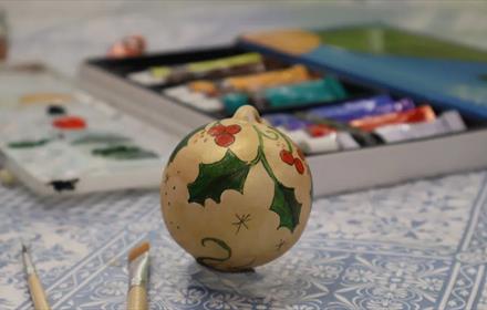 Hand-painted bauble.