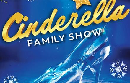 'Cinderella' glass slipper and snowflakes.