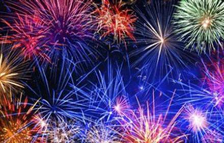 Colourful fireworks.