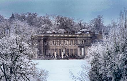 Wynyard Hall on a snowy day.