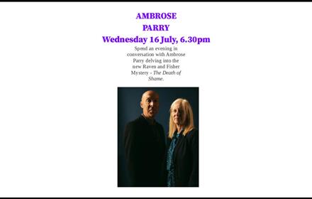 Ambrose Parry pen name for husband and wife duo