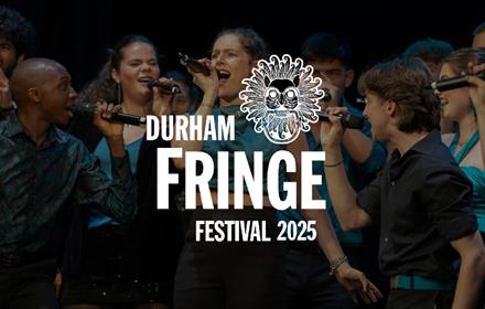 Durham Fringe Festival 2025 - a group of singers performing on stage.