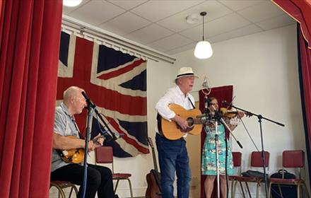 Musicians performing at Beamish Museum.