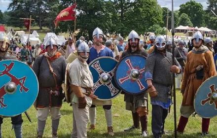 Group of men dressed as Vikings