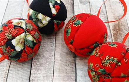 Fabric Christmas baubles