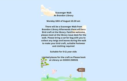 The event poster showing details about the event printed in black on a pale blue background