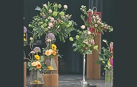 A selection of flower arrangements