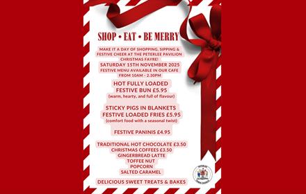 Image of event information & menu for Cafe