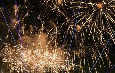 A firework display