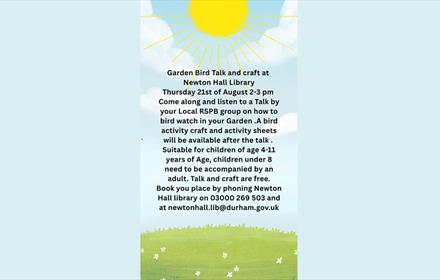 Information poster showing details of the event