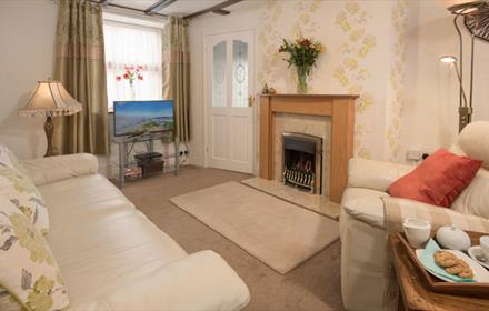The lounge at Corner Cottage