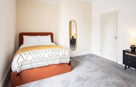 Double bedroom at Milbanke House, Seaham