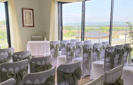 Wedding room with views