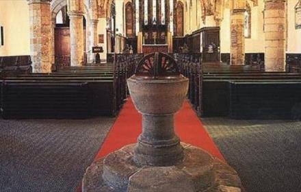 Stone font at St Mary the Virgin Church