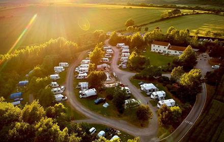 Drone image of the camping site