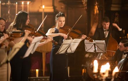 An orchestra playing