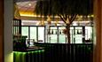 The bar area at Geko Japanese restaurant in Seaham Hall Serenity Spa