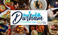 collage of food and drink available during Durham Restaurant Week January 2024.