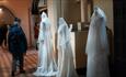 Three wedding dresses, part of the exhibition at Ushaw, Historic House, Chapels and Gardens.