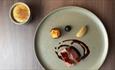 A beautifully presented meal from the tasting menu at Faru - fine dining