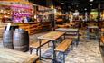 Bar and seating area at The Food Pit, Durham