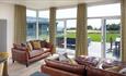 Lounge area inside Seaham Hall Bungalow Suites.