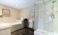Large walk-in shower and bathroom at Beamish Hall Country House Hotel