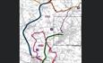 Map of Bishop Auckland/Brandon Loop Cycle Route