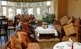 A seating area in a restaurant