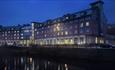 Exterior image of the Radisson Blu Hotel Durham at night.