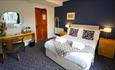 A cosy double room at Ushaw Historic House, Chapels and Gardens.