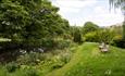 The moat pool at Crook Hall Gardens