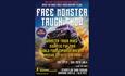 Text reads: 'Free Monster Truck Show', with images of a Monster Truck driving through fire.