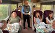 Guests enjoying Afternoon Tea on the Weardale Railway