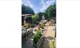 Garden with potted plants