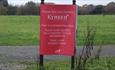 Kynren sign beside footpath