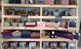 Selection of cushions and throws