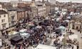 Crowds of people at Bishop Auckland Food Festival