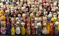 Hundreds of peg dolls.