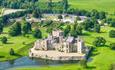 Aerial view of Raby Castle and grounds